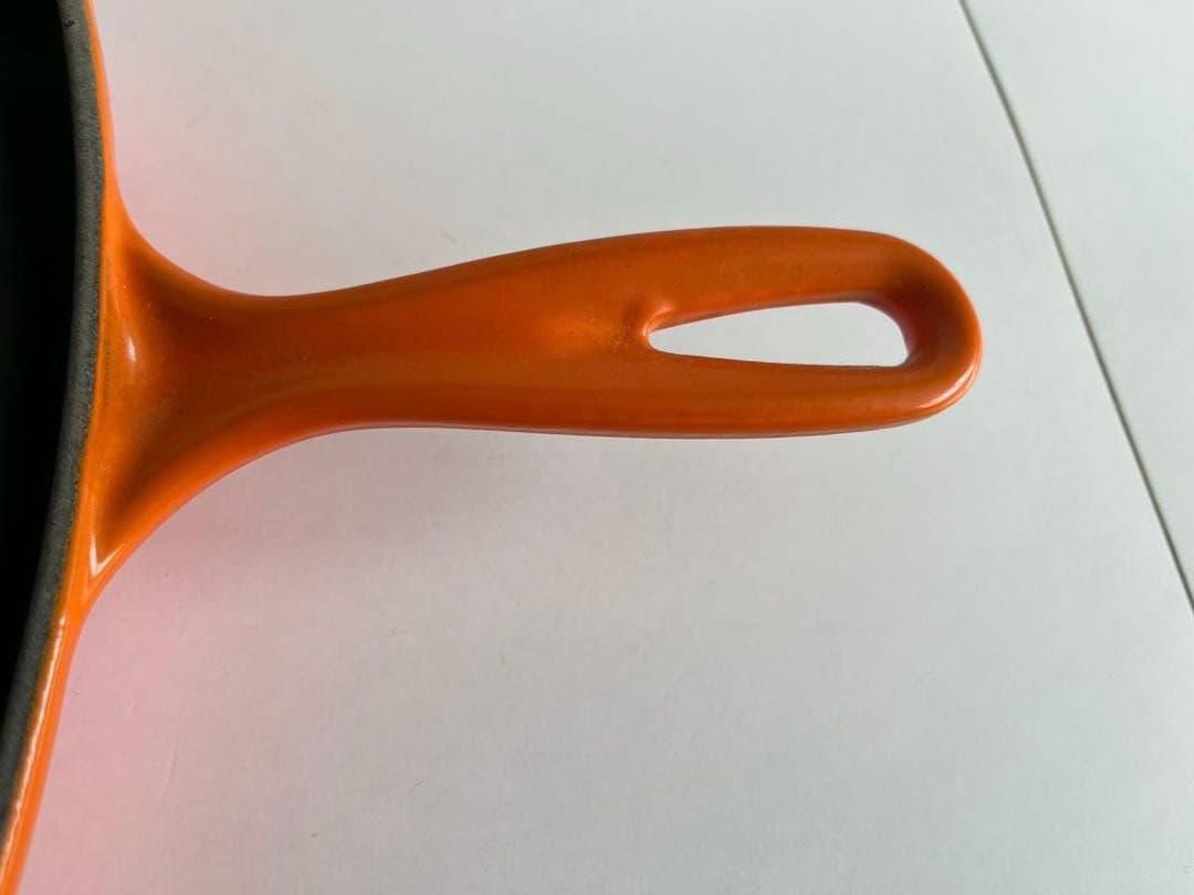 ルクルーゼ　スクエアスキレットグリル　グリルパン　26cm オレンジ