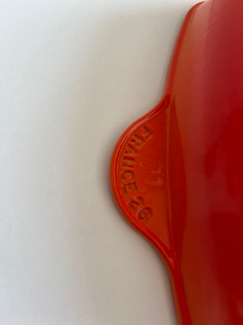 ルクルーゼ　スクエアスキレットグリル　グリルパン　26cm オレンジ