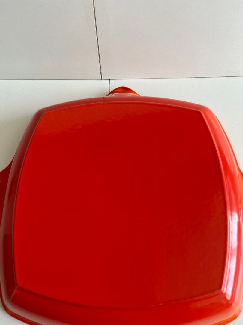 ルクルーゼ　スクエアスキレットグリル　グリルパン　26cm オレンジ