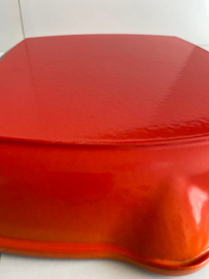 ルクルーゼ　スクエアスキレットグリル　グリルパン　26cm オレンジ