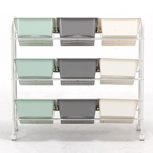 おもちゃ収納ラック グリーン系