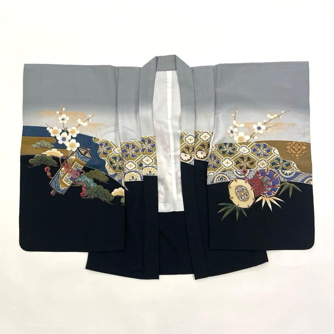 七五三 羽織セット 男の子 羽織 着物 長襦袢 半衿付き 5歳 No.131