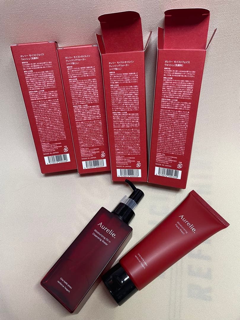 オレリー　オイルインクレンジングウォーター ✖️2、フェイスウォッシュ✖️2