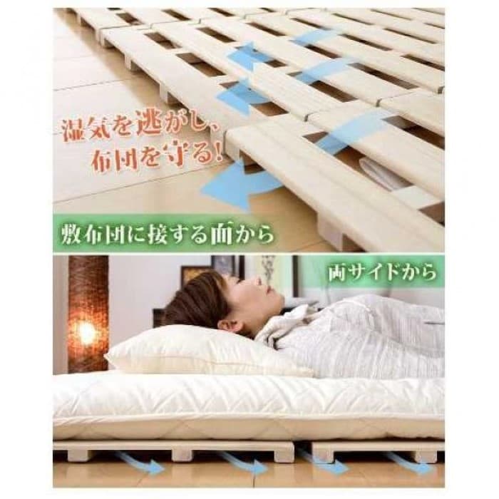 残り少し☆お布団下の通気対策にバッチリ！！シングル用すのこベッド！】