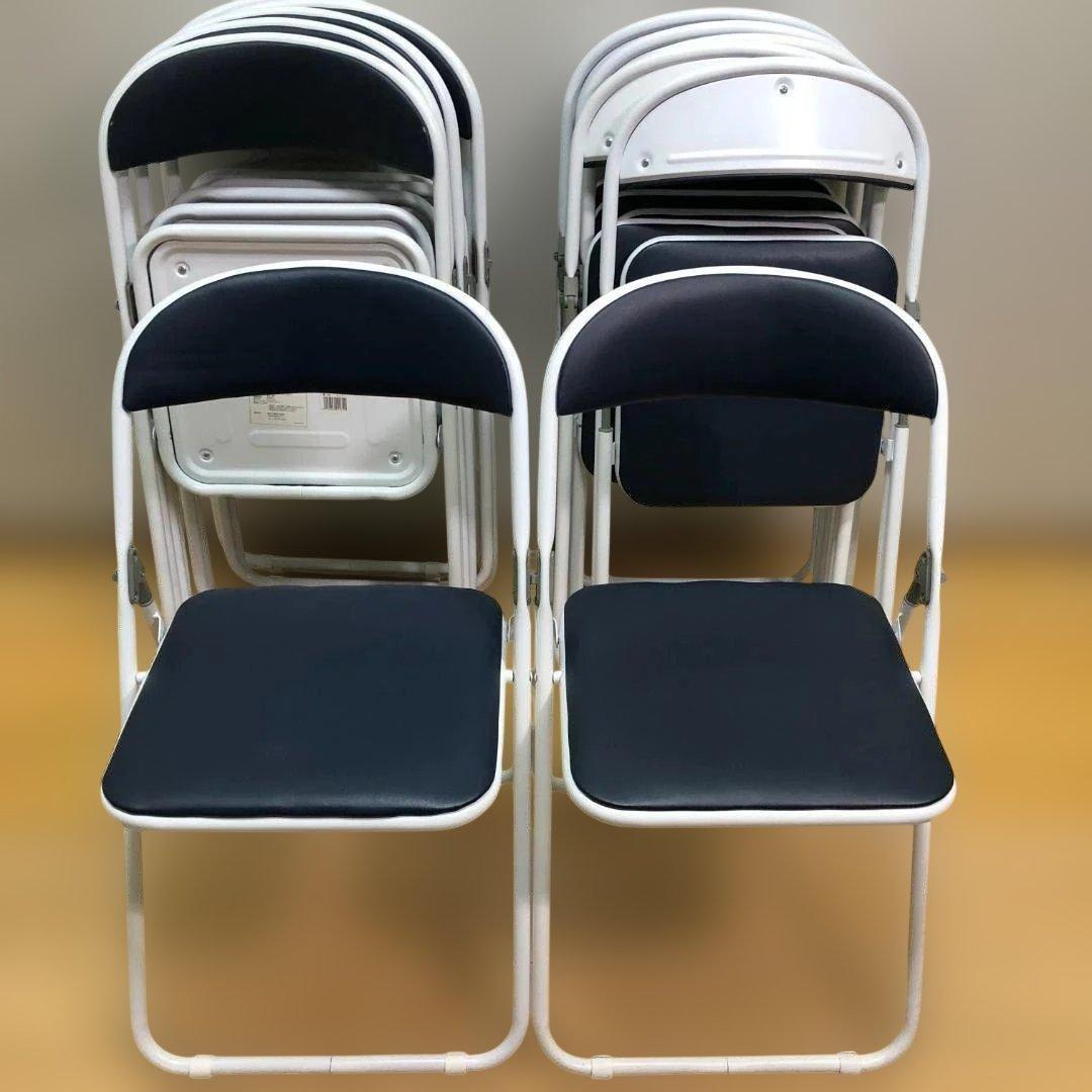 藤沢工業 折り畳パイプ椅子 4客セット 事務用品 店舗用品 88338