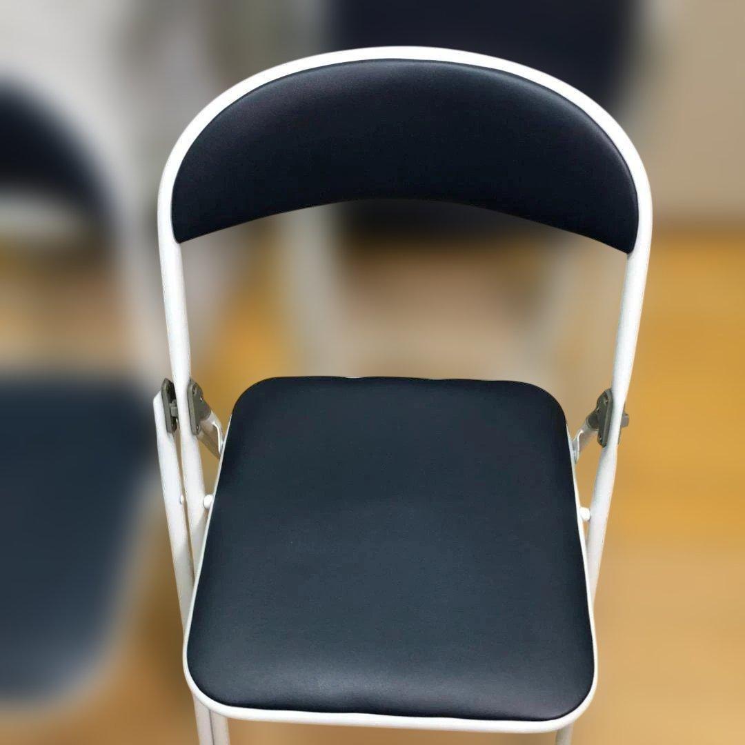 藤沢工業 折り畳パイプ椅子 4客セット 事務用品 店舗用品 88338