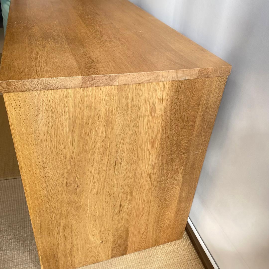 廃盤品　無印良品　MUJI コの字　デスク　無垢材デスク　テーブル　オーク材