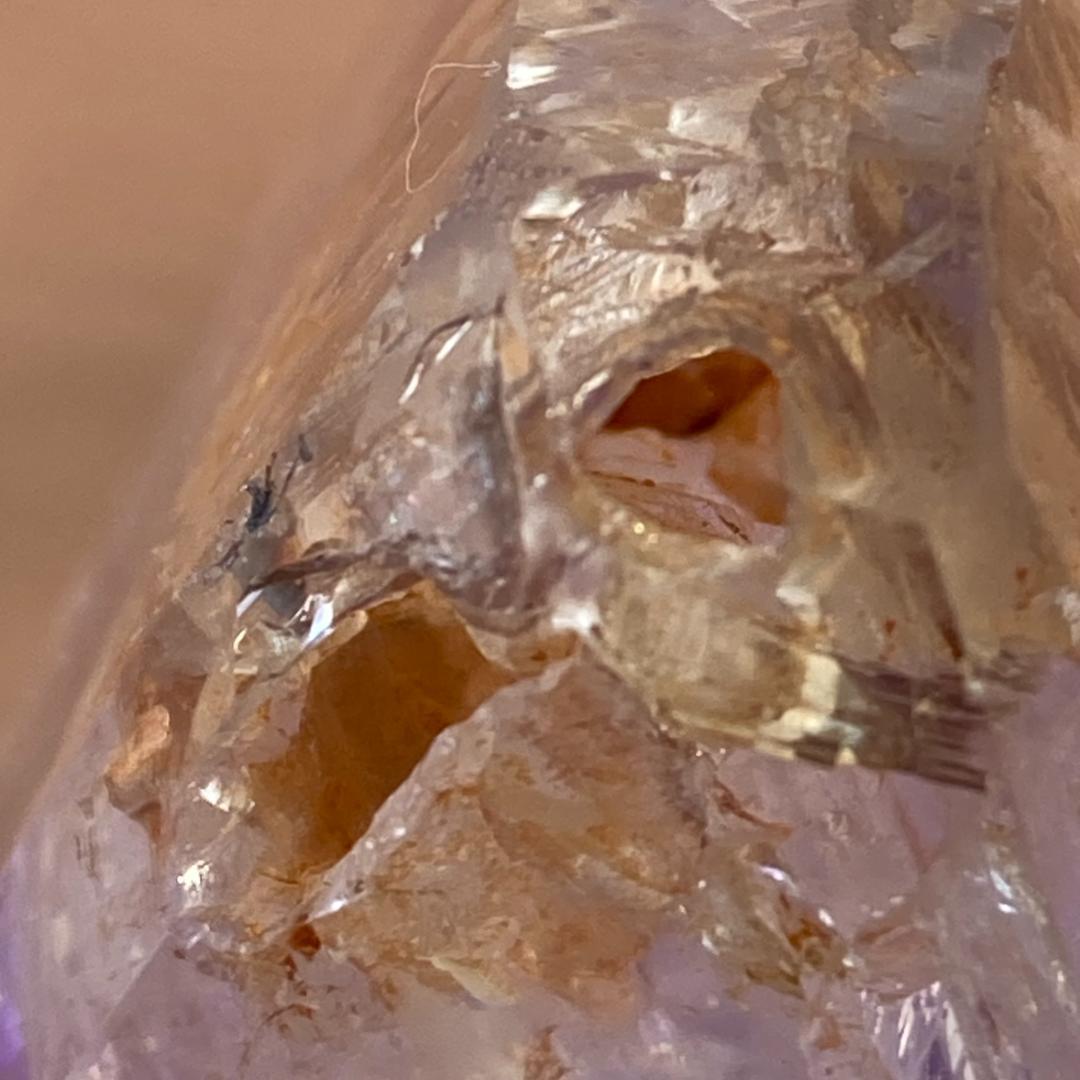 アメジスト 128g 紫水晶 六角柱 パワーストーン 天然石 鉱物 風水