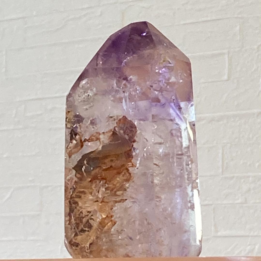 アメジスト 128g 紫水晶 六角柱 パワーストーン 天然石 鉱物 風水