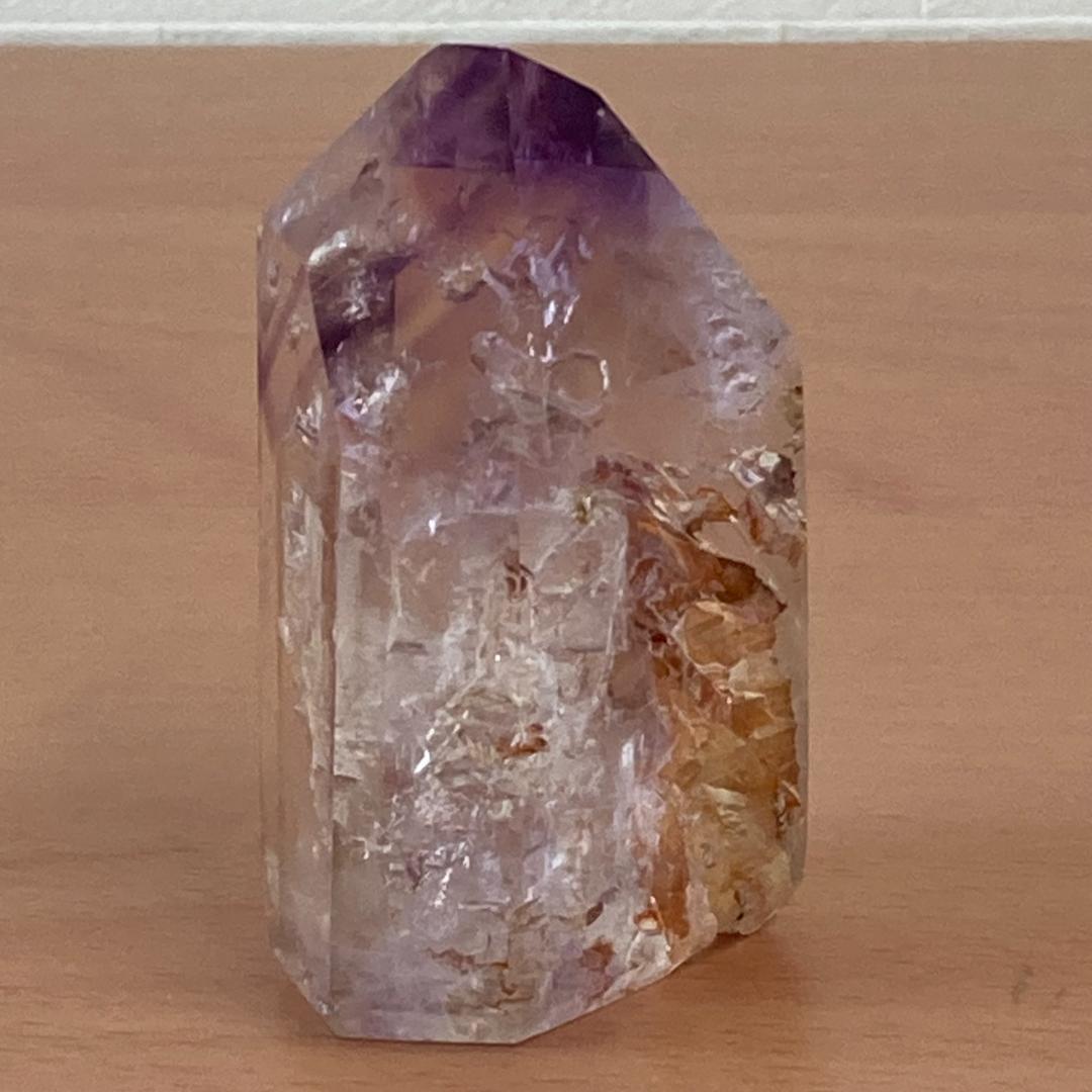 アメジスト 128g 紫水晶 六角柱 パワーストーン 天然石 鉱物 風水