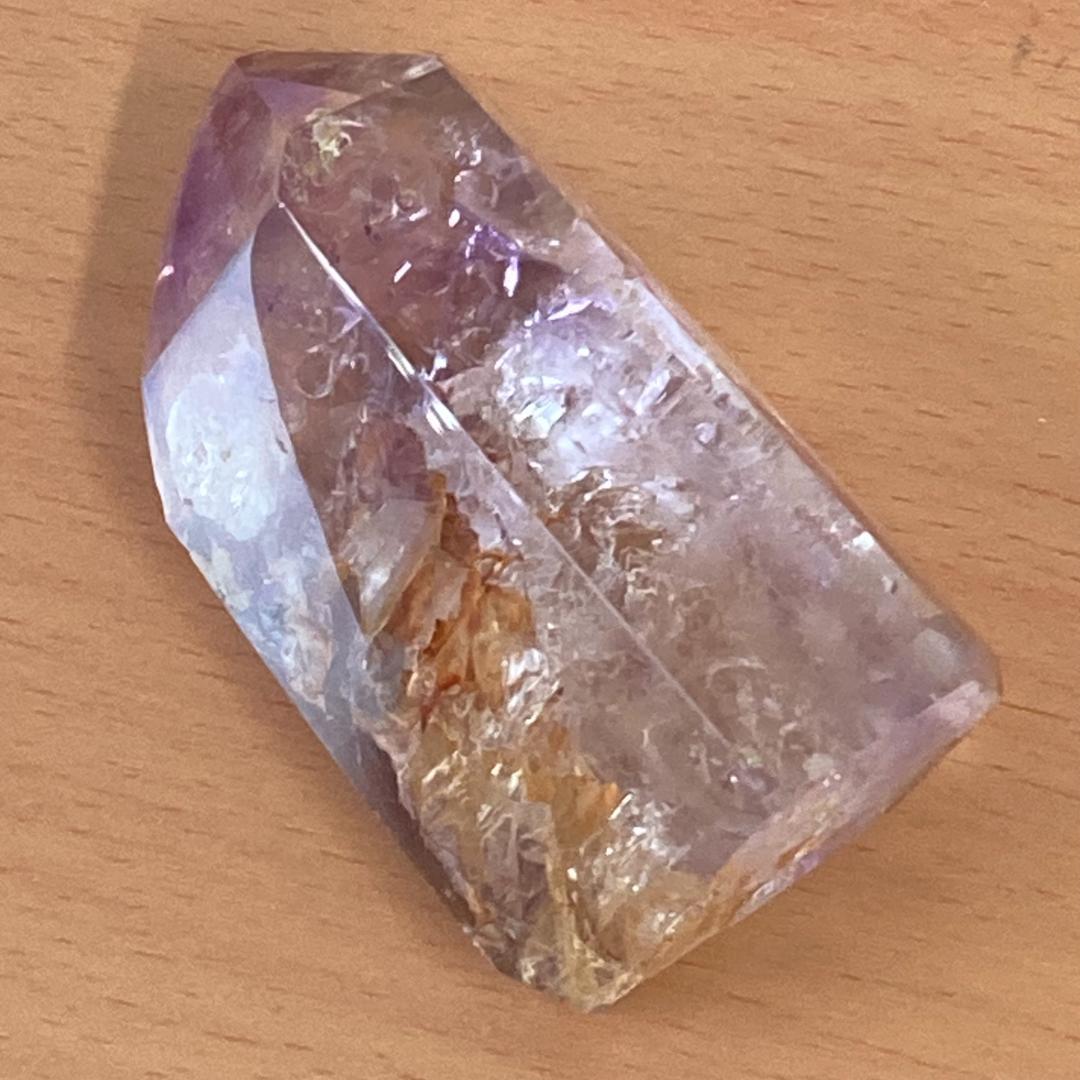 アメジスト 128g 紫水晶 六角柱 パワーストーン 天然石 鉱物 風水