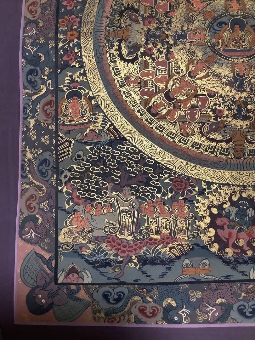《 チベット密教　新品　1点物 》 手描き　曼荼羅　仏陀　釈迦　仏画　仏教　a6