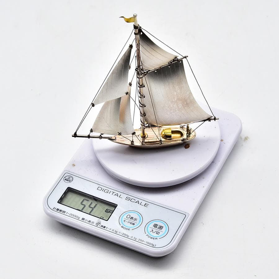 純銀製 屯栄 ヨット 本体重量 54g 刻印 額装 縦14cm横12.5cm - メルカリ