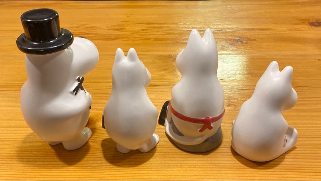 レア】廃盤品 アラビア ARABIA ムーミン フィギュア 4体セット+ミイ