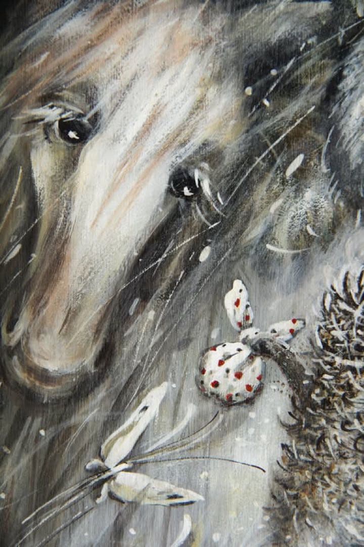 秋の感謝セール♪ロシア雑貨『霧の中のハリネズミ』飾り皿木製トレー マトリョーシカ