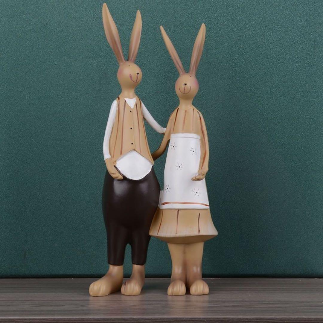 うさぎの家族　置き物　飾り