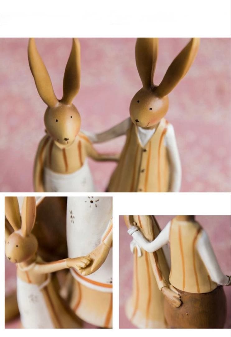 うさぎの家族　置き物　飾り