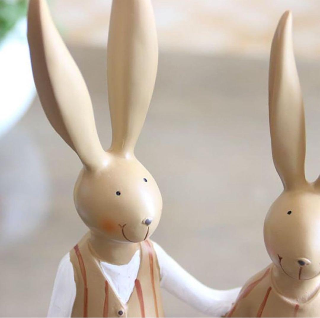 うさぎの家族　置き物　飾り