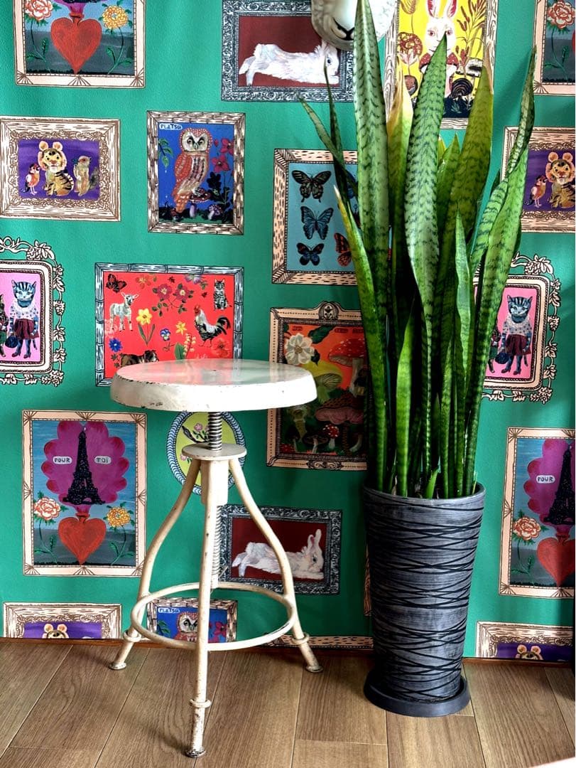 フランス製　昇降スチールチェア　アイアンスツール　インダストリアル　アンティーク