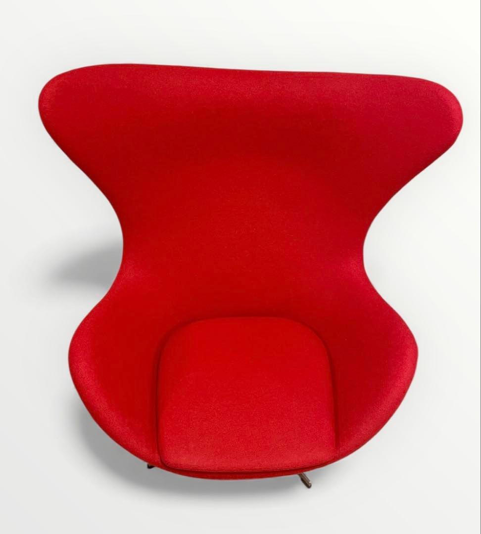 ●名作チェア Egg chair エッグチェア オットマン レッド●