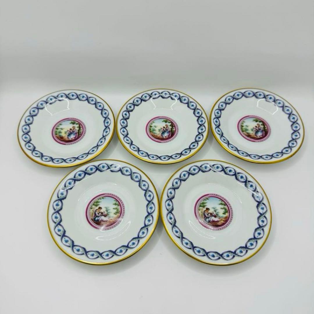 希少 リチャードジノリ メダイオン アンピール 5客 カップ&ソーサー