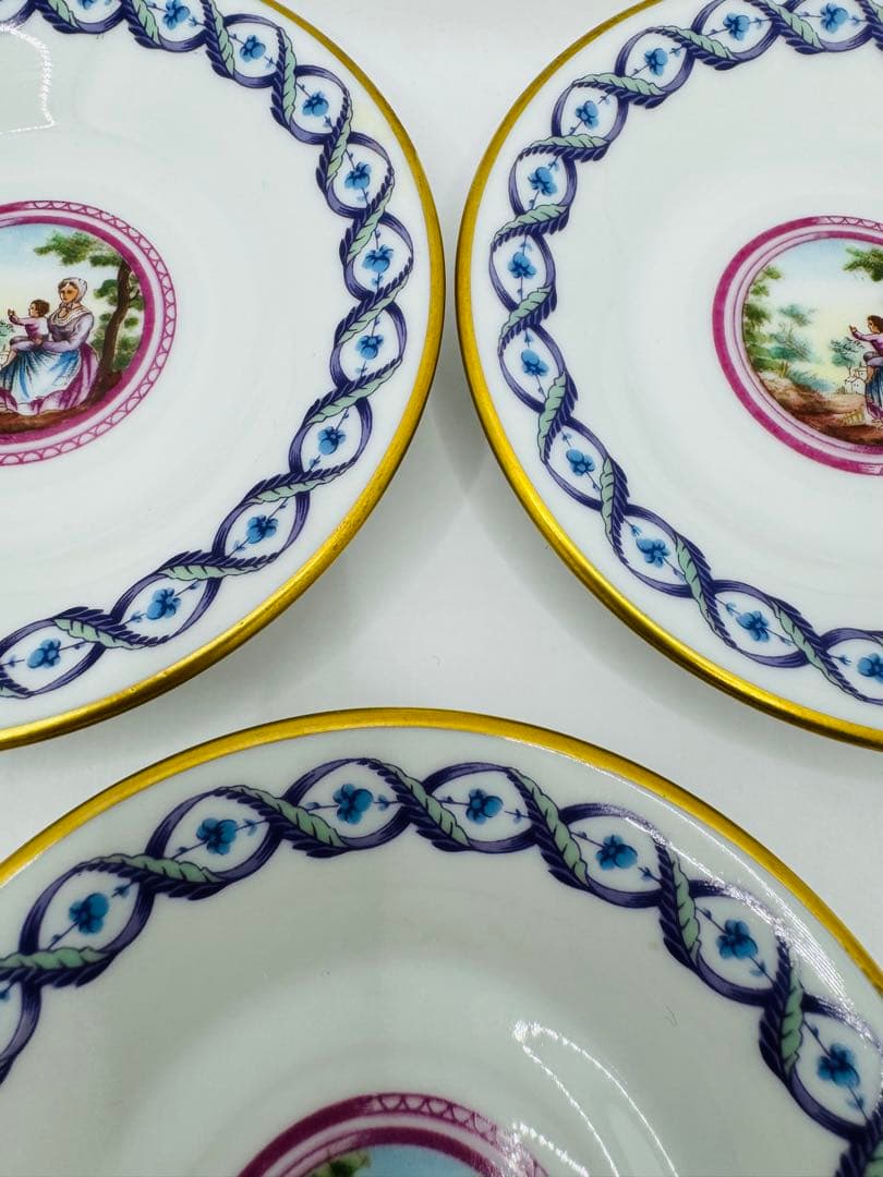 希少 リチャードジノリ メダイオン アンピール 5客 カップ&ソーサー