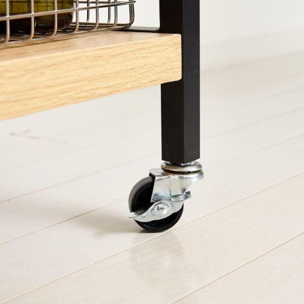 アート　レンジワゴン　コンセント付き　レンジ台　ラック　キャスター付き