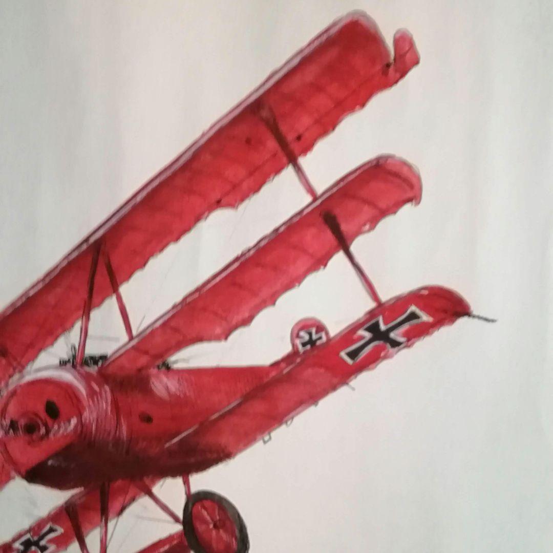 水彩画　「レッドバロン」　ドイツ空軍　マンフレート・フォン・リヒトホーフェン