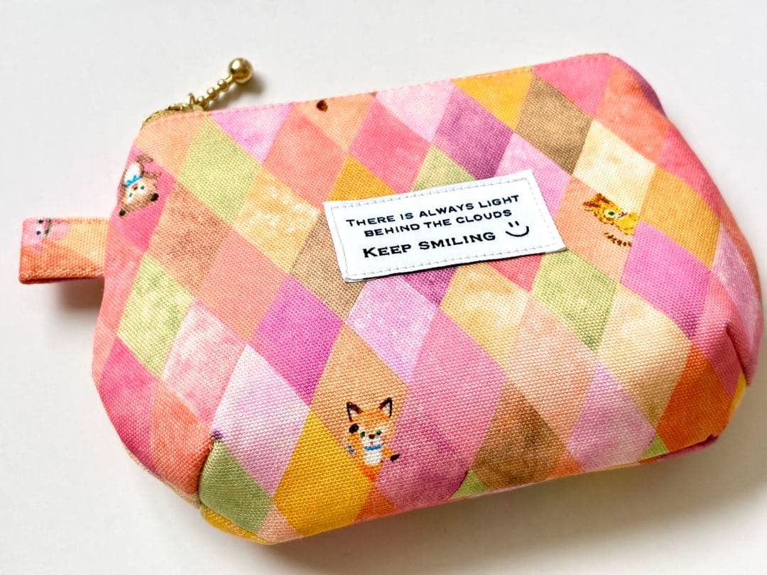 ハンドメイドポーチ ふっくらポーチ ユキエモン ラビリンス - メルカリ