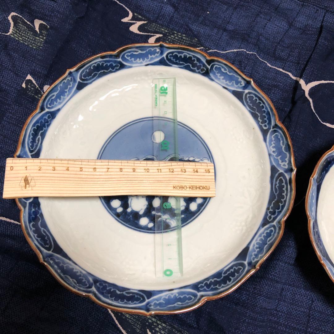 古伊万里　江戸時代　逸品　兎紋様の皿となます皿　逸品　合わせて2枚