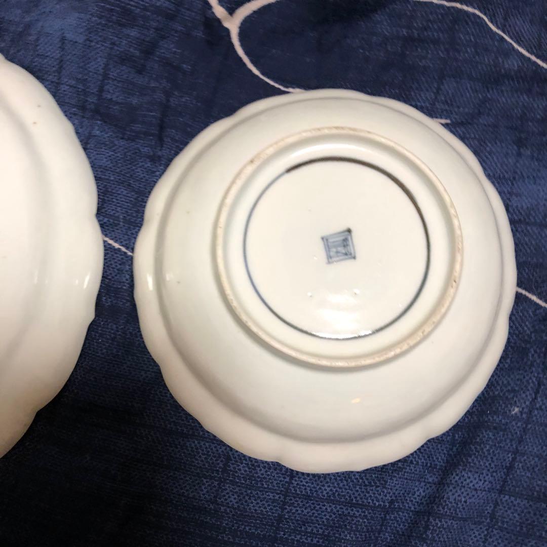 古伊万里　江戸時代　逸品　兎紋様の皿となます皿　逸品　合わせて2枚