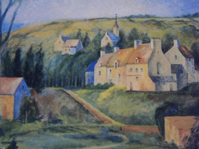 黒木邦彦、【風薫る日】、希少な額装用画集より、新品額装付