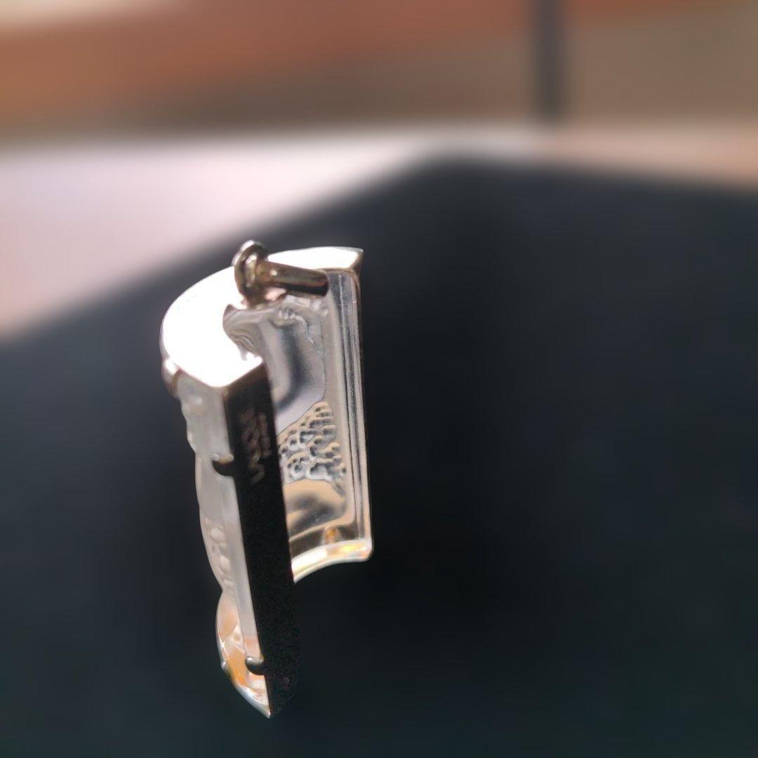 LALIQUE ネックレストップ 水の精　クリスタル、シルバーカラー