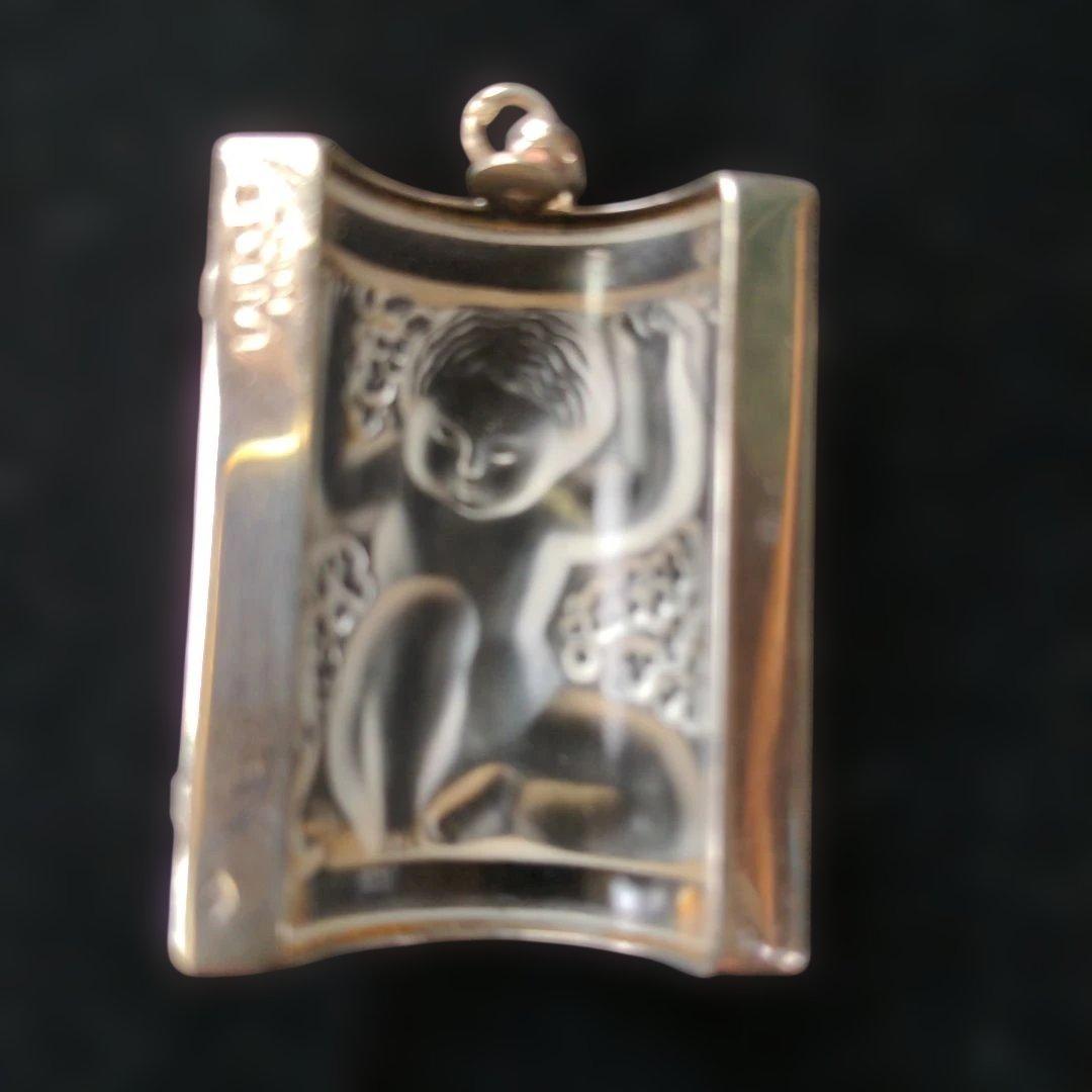 LALIQUE ネックレストップ 水の精　クリスタル、シルバーカラー