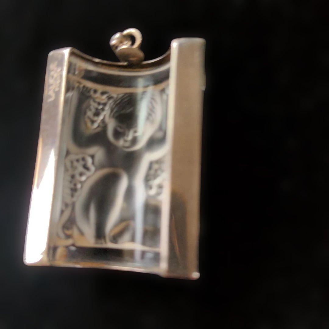 LALIQUE ネックレストップ 水の精　クリスタル、シルバーカラー