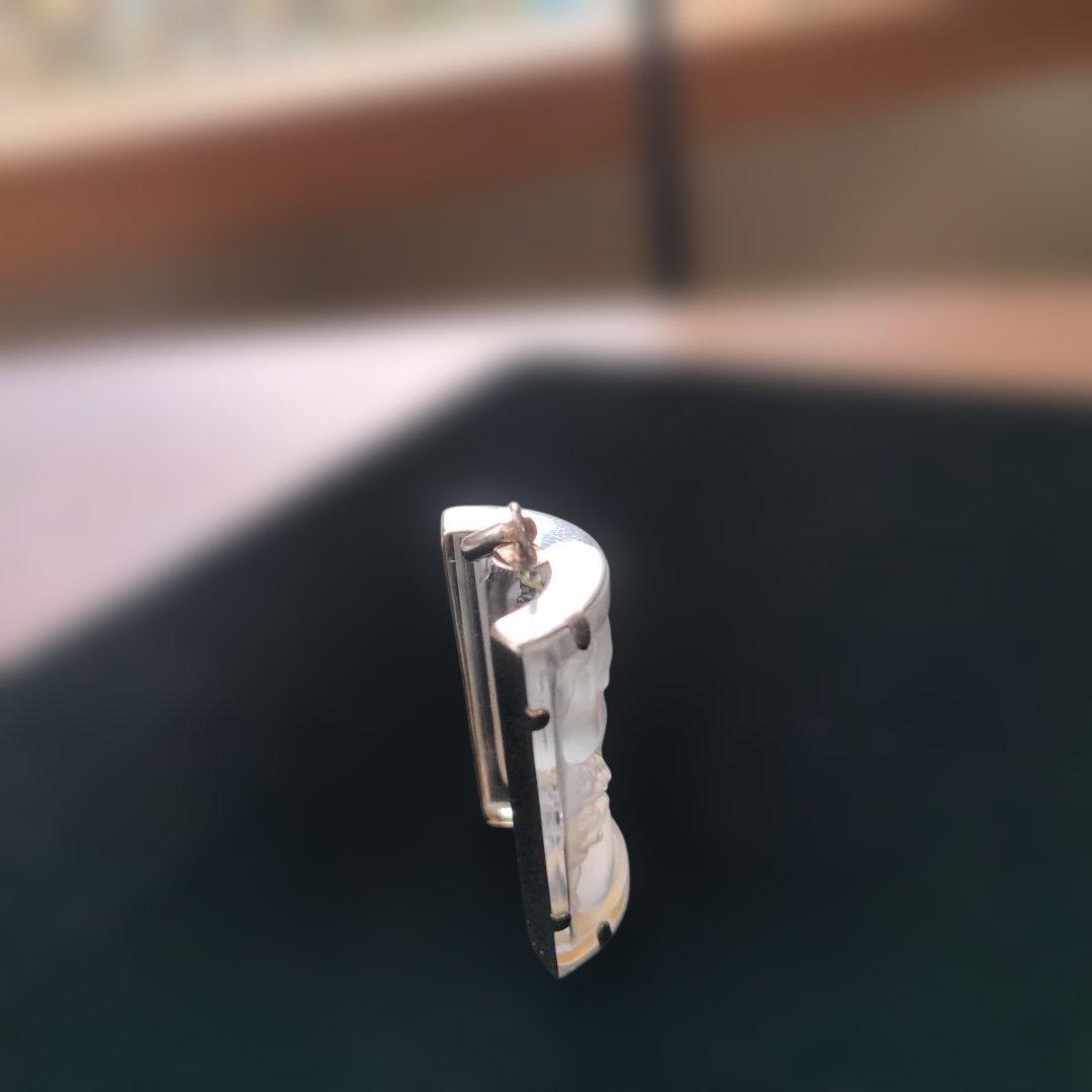 LALIQUE ネックレストップ 水の精　クリスタル、シルバーカラー