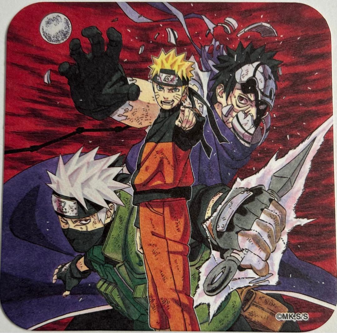 NARUTO ジャンプ展 アートコースター 表紙 ナルト、カカシ、オビト