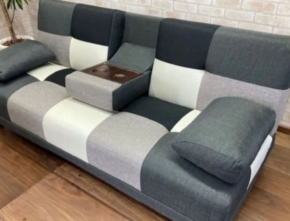 引取限定　神奈川県　美品　パッチワーク柄　ソファーベッド