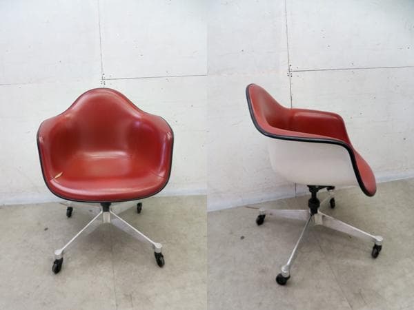 ハーマンミラー ビンテージ 布張り デスクチェア アームシェルチェア