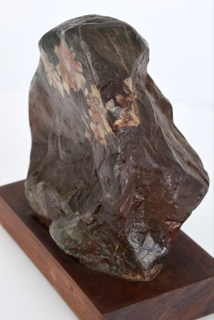 菊花石 菊紋石 小菊 紋石 台座付 1.1kg 鑑賞石 原石 自然石 美石 水石