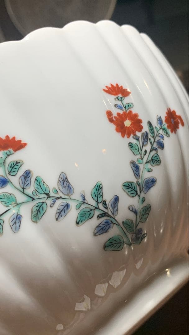 在銘　粉彩　特大　大鉢　直径24.5cm 高さ10cm