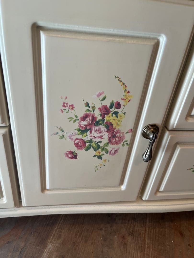 ロココ調 白家具 インテリア アンティーク 薔薇 ローズ チェスト 姫系