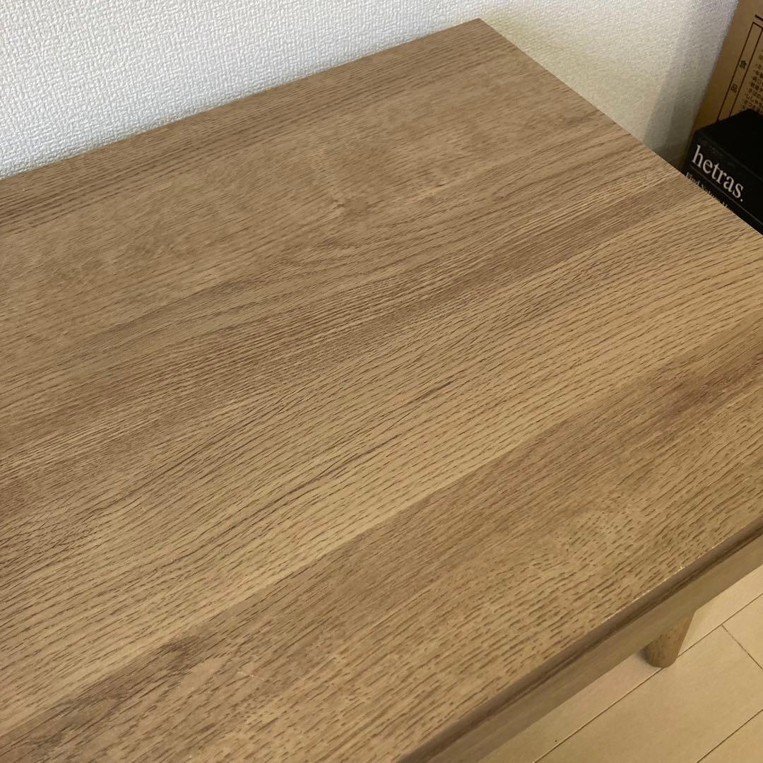 LOWYA ナチュラルウッド ローテーブル 引き出し付き