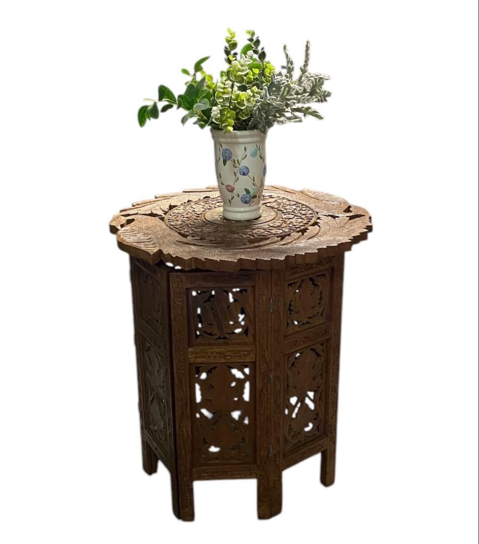 アジアン　サイドテーブル　ミニテーブル　置き台　25い301