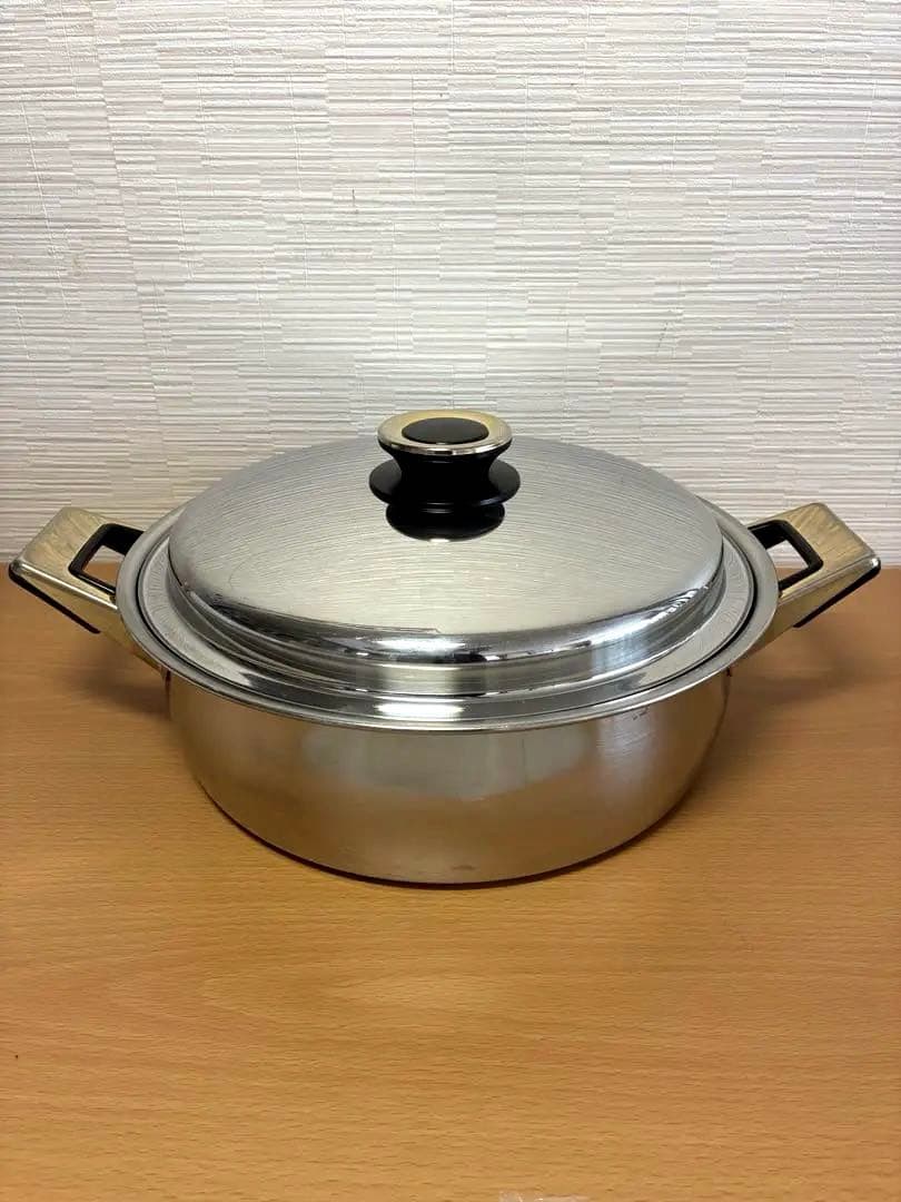 タッパーウェア Rainbow Cooker ステンレス製 中型両手鍋 26㎝