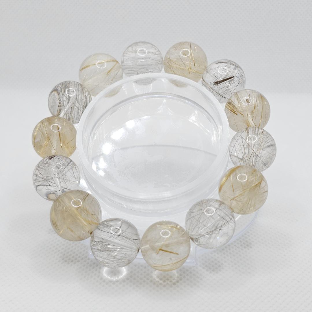 ゴールドルチル シルバールチル ブレスレット【15mm】