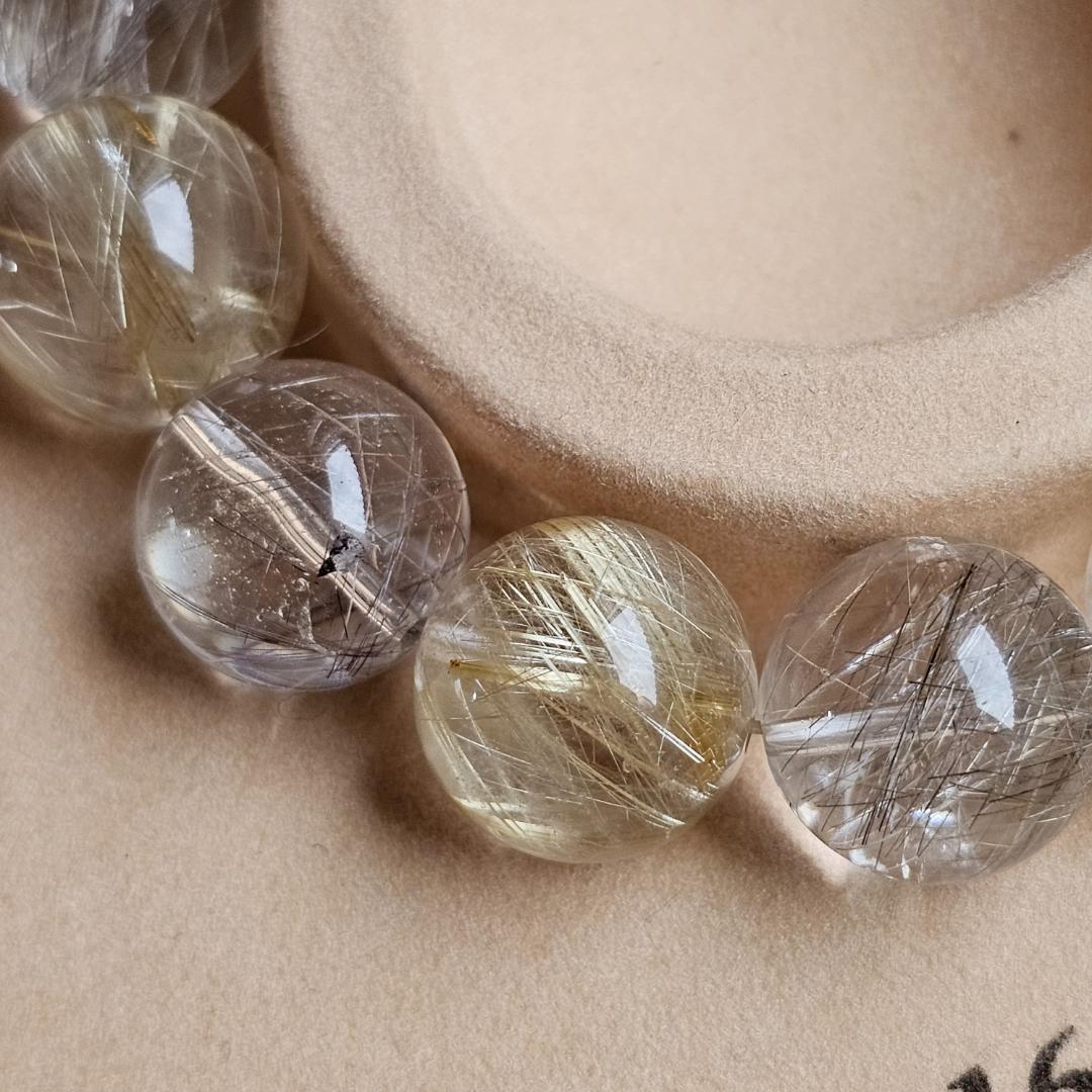 ゴールドルチル シルバールチル ブレスレット【15mm】