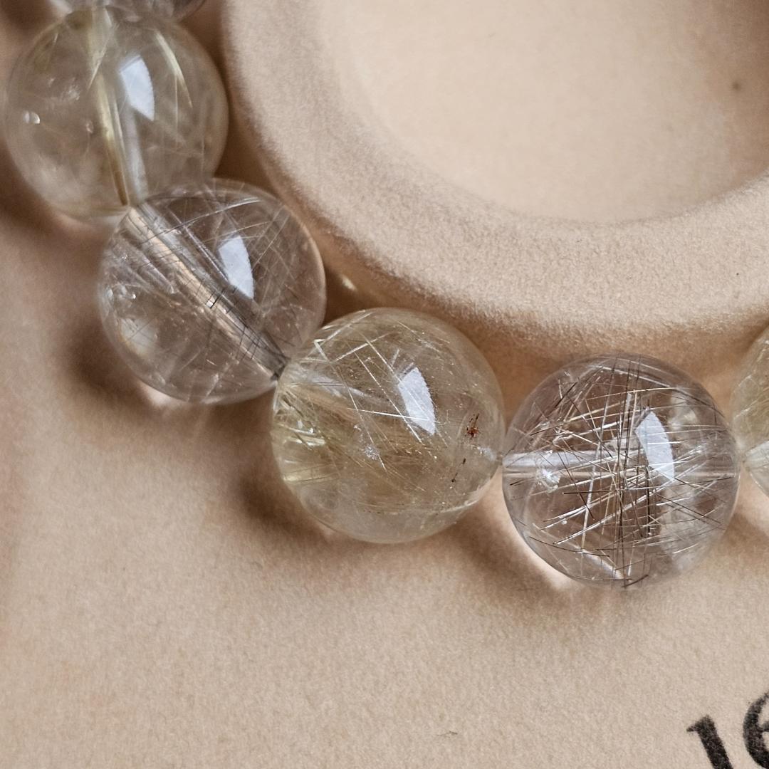 ゴールドルチル シルバールチル ブレスレット【15mm】