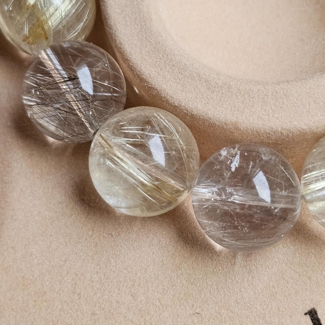 ゴールドルチル シルバールチル ブレスレット【15mm】