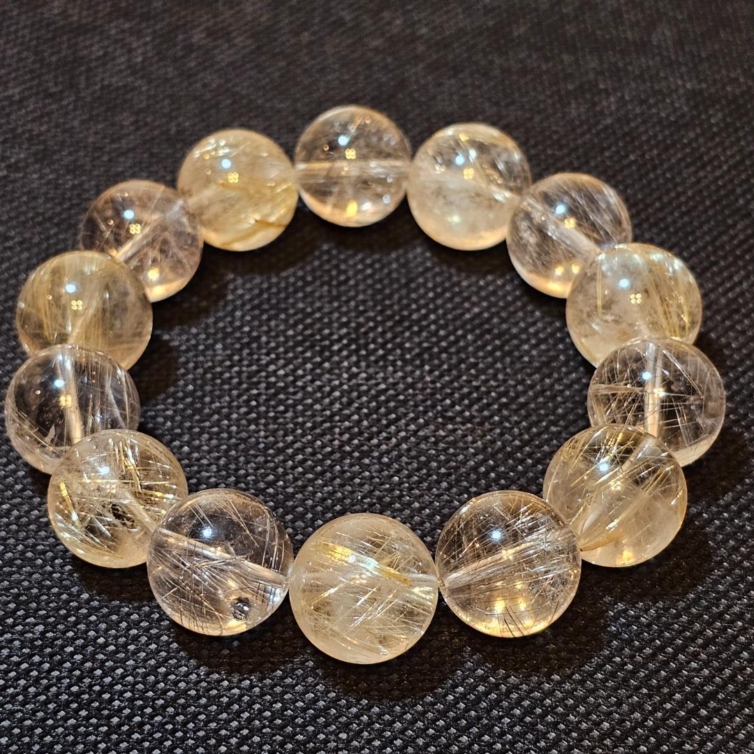 ゴールドルチル シルバールチル ブレスレット【15mm】